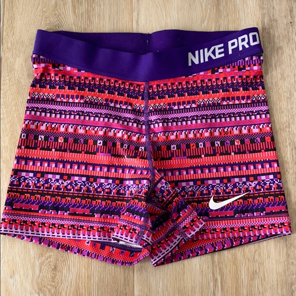 Nike pro spandex purple/pink size M